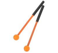 ULTECHNOVO Mazas de Xilófono y Marimba Mango de Madera y Cabeza de Goma Par de Baquetas Ergonómicas Amarillas Antideslizantes para Instrumentos de Percusión Uso Profesional Principiantes