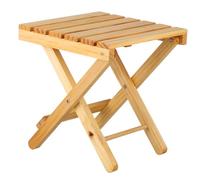 ULTECHNOVO Mesa Auxiliar Plegable de Madera para Exteriores, Mesa Pequeña de Picnic Portátil, Soporte para Plantas y Bebidas, Compacta y Ligera para Jardín, Camping y Terraza