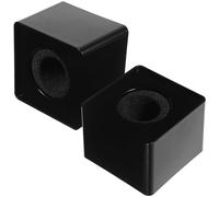 ULTECHNOVO Micrófono Estación Cuadrada Bandera de Logotipo de Moldeo por Inyección para Periodistas Clips de Sujeción y Fácil Transporte