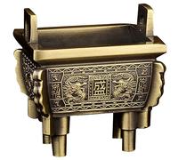 ULTECHNOVO Mini Incensario de Aleación de Zinc Dorado Trípode Retro Quemador de Incienso para Conos y Rollos de Incienso en Dormitorio y Cocina