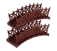 ULTECHNOVO Mini Puente De Jardín De Plástico Resistente Modelo Miniatura De Puente De Arco para Microescenas Decoración para Bonsáis y Jardines 2 Piezas Ornamental para Micro Paisajismo