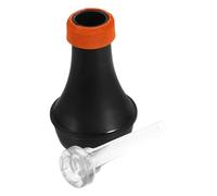 ULTECHNOVO Mini Sordina Ligera para Trompeta Abs Naranja con Boquilla Transparente para Práctica, Accesorio de Silenciamiento y Reductor de Ruido para Instrumentos de Metal