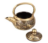 ULTECHNOVO Mini Tetera de Cobre Vintage Retro con Adorno Decorativo Portátil para Hogar Oficina y Colección