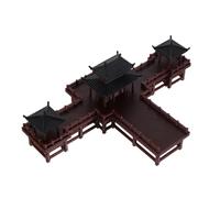 ULTECHNOVO Miniature Pavilion Aquarium Ornament Plastic Chinese Architecture Model Versatile Pagoda Statue For Small Fish and Shrimp Tank Decor Ancient Garden Landscape Accessory