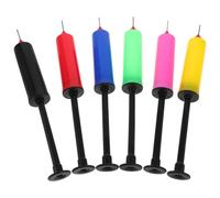 ULTECHNOVO Minibomba Infladora Manual Portátil para Globos y Balones 6 Piezas de Colores Negro Rosa Rojo Amarillo Azul Verde Inflador Compacto para Baloncesto Fútbol y Decoración