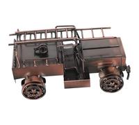 ULTECHNOVO Modelo de Camión de Bomberos de Hierro Forjado en Bronce, Decoración Vintage para Escritorio y Hogar, Estatua Decorativa Adecuado para Coleccionistas y Decoración de Bares