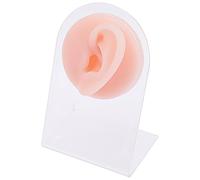 ULTECHNOVO Modelo de Oreja de Silicona para Acupuntura Práctica de Perforación y Exhibición de Joyas Soporte Realista para Auriculares Pircing y Clases de Enseñanza