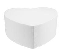 ULTECHNOVO Modelo de Pastel de Espuma en Forma de Corazón Blanco para Práctica de Decoración de Tartas, Molde de Espuma Económico y Reutilizable para Repostería