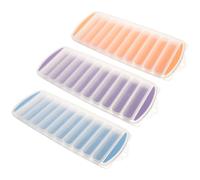 ULTECHNOVO Molde para Cubitos de Hielo en Tiras Tapa, 3 Piezas de Pp Resistente que No se Rompe Vuelca, Adecuado para Enfriar Bebidas en Casa Verano Color Aleatorio