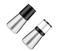 ULTECHNOVO Molinillo de Pimienta Manual 2 Piezas de Cristal Transparente Diseño en Color Claro y Oscuro para Especias y Sal, Práctico para Cocina y Condimentos, Utensilios de Color Aleatorio