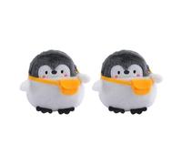 ULTECHNOVO Monedero Líneas Ordenadas Negro de Felpa Diseño de Pingüino, 2 Piezas, Fácil de Llevar Adecuado para y Trabajadores de Oficina