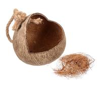 ULTECHNOVO Nido Colgante para Pájaros Pequeños Hecho de Cáscara Natural Resistente y Cómodo para Proporcionar un Buen Ambiente de Sueño
