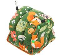 ULTECHNOVO Nido Colgante para Pájaros Tamaño S Color Verde Bosque, Hamaca Cálida y Acolchada de Algodón para Jaula, Cama de Descanso para Loros en Invierno, Accesorio para Jaulas Pequeñas