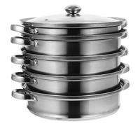 ULTECHNOVO Olla Vaporera de Acero Inoxidable 28 Cm 5 Niveles, Olla Multifuncional para Cocinar al Vapor y Sopa, Accesorios Cocina Prácticos para Hogar y Restaurante