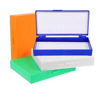 ULTECHNOVO Organizador de Diapositivas para Microscopio con Capacidad para 50 Piezas, Diseño Compacto de Abs, Paquete de 4 Unidades para Laboratorio y Examen Microscópico