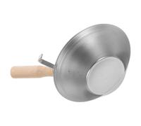 ULTECHNOVO Pala para Cemento con Mango de Madera, Herramienta de Acero Inoxidable para Enyesar, Bandeja para Yeso y Cemento, Utensilio Resistente para Construcción y Albañilería, Accesorio