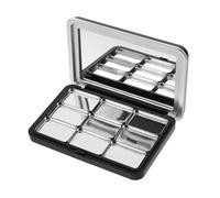 ULTECHNOVO Paleta Magnética Portátil para Maquillaje 9 Compartimentos, Caja de Almacenamiento de Plástico y Hierro para Sombras, Rubor y Correctores, Adecuado para DIY y Viajes