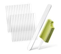 ULTECHNOVO Palos Helado Lekue de Acrílico Transparentes para Manualidades, 30 Piezas Superficie Lisa, Aptos para Congelador y Uso Casero