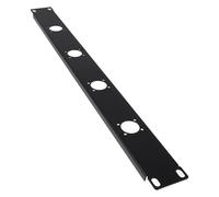 ULTECHNOVO Panel de Rack Abatible 1u de Acero Laminado en Frío 4 Puertos para Gestión de Cables y Montaje Fácil en Equipos de Audio y Oficinas