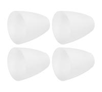 ULTECHNOVO Pantallas de Lámparas Colgantes de Plástico Borde Plano para Portalámparas E14, 4 Unidades, Color Blanco, 4.52X3.93 Pulgadas, Uso en Lámparas de Techo y Salón