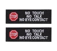 ULTECHNOVO Parche Bordado para Chaleco de Perro de Servicio, Paquete de 2 Unidades, Etiqueta Reactiva sin Contacto Visual, Accesorio de Entrenamiento Cómodo y Fácil de Colocar para Arnés