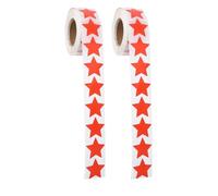 ULTECHNOVO Pegatinas Corporales Bronceadoras Perforadas en Rollo, 2 Unidades de 500 Estrellas Rojas Autoadhesivas, Transpirables y Ligeras para Bronceado en Playa y Actividades al Aire Libre