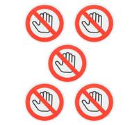 ULTECHNOVO Pegatinas de Advertencia No Tocar Adhesivas Diámetro 50 MM 5 Unidades Señal de Seguridad para Maquinaria Etiquetas Autoadhesivas Resistentes para Uso Industrial y Almacenes