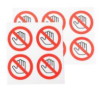 ULTECHNOVO Pegatinas de Advertencia No Tocar Vinilo Autoadhesivo 50 MM, 10 Unidades, para Superficies Lisas Interiores y Exteriores, Indicadas para Prevención en Entornos Industriales y