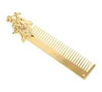 ULTECHNOVO Peine de Aleación de Zinc Diseño de Cabeza de Dragón para Hombres, Peine para Peinar Cabello y Barba Estilo Caballero Dorado, Adecuado para Uso Diario