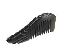 ULTECHNOVO Peine De Cuerno De Yak Natural Para Cabello Rizado Masajeador Cabelludo Desenredante Para Hombres Color Negro