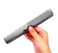 ULTECHNOVO Peine Desenredante de Plástico 2 Piezas para Peinar el Cabello, Cepillo de Peluquería Negro y Blanco, Dientes Espaciados para Cabello Liso y Rizado, Uso en Casa y Salón