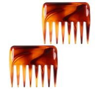 ULTECHNOVO Peines de Dientes Bordes Suaves y Diseño Amigable para Vintage para Peinar el Cabello, 2 Piezas de PC Uso Profesional y Personal