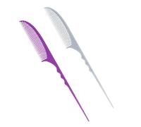 ULTECHNOVO Peines de Peluquería Profesional Puntas para Corte y Estilizado, 2 Piezas, Color Gris, Diseño Ergonómico para Mujeres y Uso en Salones de Belleza