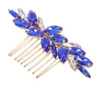ULTECHNOVO Peineta para Novia Cristales de Imitación Color Azul Intenso Accesorio Lateral Cabello Adecuado para Bodas y Fiestas Diseño Elegante Cristal Verde