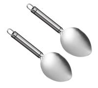 ULTECHNOVO Pelador de Mango 2 Piezas Acero Inoxidable Multifuncional Cortador de Mango Cuchara para Cortar Cubitos y Sandía Utensilios de Cocina Hogar