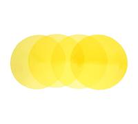 ULTECHNOVO Película de Luz Amarilla para Downlight 100mm Redonda, Láminas de Gel Correctoras de Color 5 Unidades, Filtro Difusor para Iluminación LED Ambiental y Fotografía