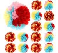 ULTECHNOVO Pelota de Peluche para Gatos y Suave, 15 Piezas Interactiva | Felpa Elástica, Diseño Creativo Multicolor, Ayuda a Aliviar Estrés, Aumenta Interés y Diversión Color Aleatorio