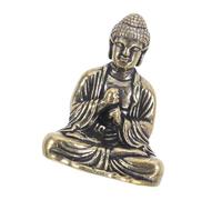 ULTECHNOVO Pequeña Escultura de Buda Sentado de Latón Detalle Artístico y Atractivo Espiritual para Decoración en Oficina y Rincón de Meditación
