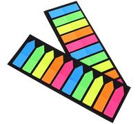 ULTECHNOVO Pestañas Adhesivas Fluorescentes Pet Punta Flecha 20 Unidades 10 Colores Neón para Anotaciones Índice Libros Oficina Escolar Etiquetas Autoadhesivas Multifunctional