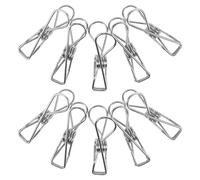 ULTECHNOVO Pinzas de Cianotipo, Clips para Manualidades DIY, 10 Pcs, Acero Inoxidable, Plata, para Sujetar Materiales, Fuerza de Sujeción Ajustable, para Manualidades y Oficina