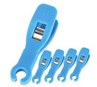 ULTECHNOVO Pinzas de Perforación Desechables Antideslizantes Azul 5 Piezas 8mm Apertura Redonda para Piercing Profesional en Labios y Cejas