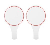 ULTECHNOVO Pizarra de Borrado en Seco 15×25 Cm 2 Piezas Tablero de Puntuación Portátil Rojo Círculo Tablero de Mano para Votación y Oficina Reutilizables