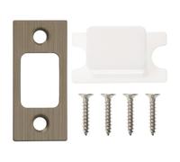 ULTECHNOVO Placa de Cerradura de Puerta, Placa de Impacto de Acero Inoxidable, Acabado Antiguo, Inserción Suave, Fácil Instalación, para Puertas de Madera