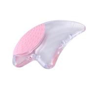ULTECHNOVO Placa de Gua Sha Transparente Rosa con Luz LED Herramienta de Masaje Facial Suave para Raspado y Limpieza de Piel Resina Premium Pulida