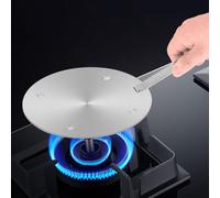 ULTECHNOVO Placa Difusora de Calor para Cocina Adaptador Redondo de Acero Inoxidable 160Mm X 34Mm Protector para Estufa de Gas E Inducción Accesorio Esencial para Cocinar