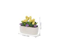 ULTECHNOVO Plantas Miniatura para Casa de Muñecas Figuras de Tulipanes Artificiales Maceta Pequeña Bonsáis Decorativos Miniatura Decoración Creativa para Estantes y Escritorios