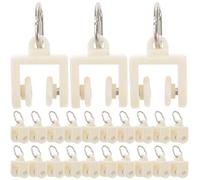 ULTECHNOVO Polea para Riel de Cortina Curva de Acero Inoxidable, Rueda Deslizante Silenciosa, 50 Piezas para Accesorios de Cortinas en Hogar, Adecuado para Ventanas, Puertas Corredizas