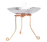 ULTECHNOVO Portamechas para Lámpara de Aceite Bandeja para Aceite, Soporte de Mecha de Lámpara de Ghee en Vidrio, Herramienta para Centrar Mechas, Uso en Templos y Decoración del Hogar