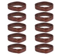 ULTECHNOVO Presilla Flexible para Correa de Reloj 20 MM en Cuero Marrón Oscuro, Paquete de 10 Piezas, Soporte para Pulsera de Reloj, Accesorio de Reemplazo para Uso Diario