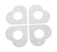 ULTECHNOVO Protector Metálico para Casita de Pájaros Orificio 32mm | Placa de Hierro Plateada, Forma de Corazón, 1 Juego, para Entrada Exterior y Parques